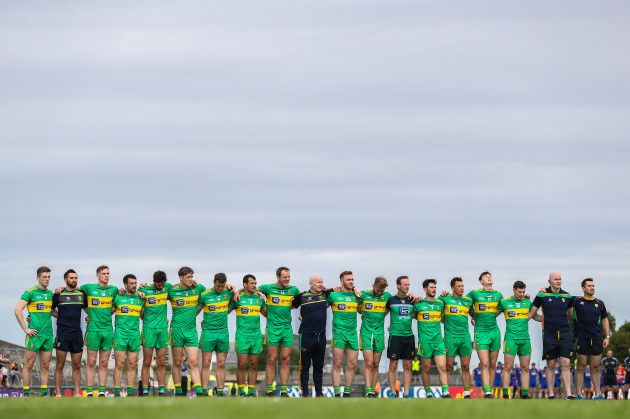 Donegal during the national anthem