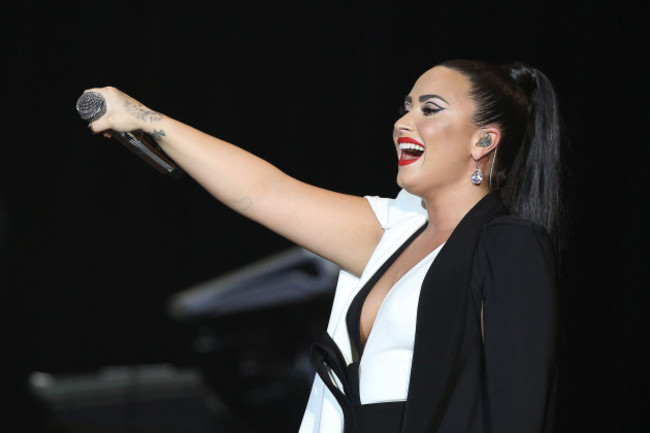 Demi Lovato performs at the Rock in Rio Lisboa 2018 music festival