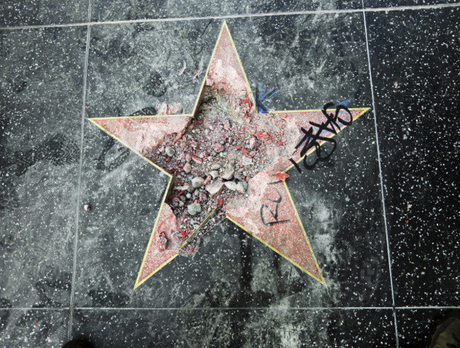 Trump Star Vandalized