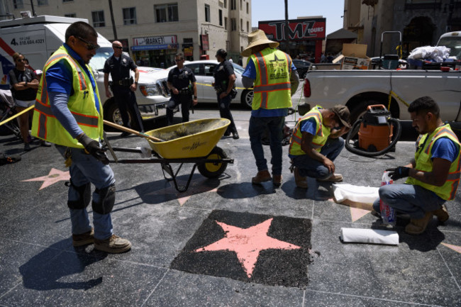 CA: Trump Hollywood Walk of Fame Star Destroyed