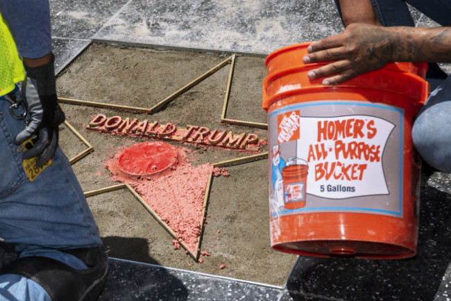 CA: Trump Hollywood Walk of Fame Star Destroyed