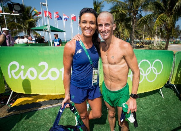 Rob Heffernan with his wife Marian after the race