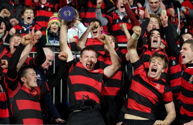 Shane Delahunt lifts the cup