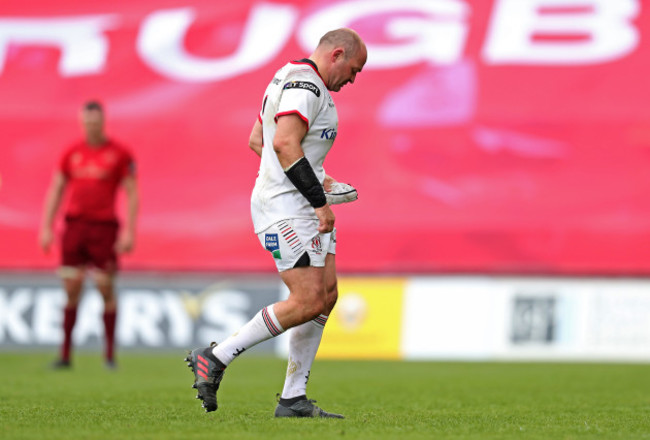 Rory Best leave the pitch