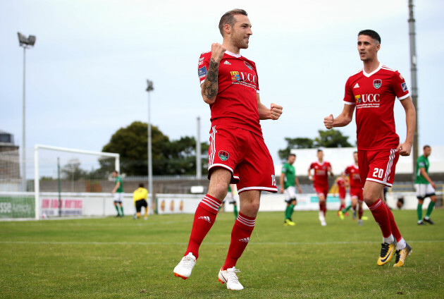 Karl Sheppard celebrates scoring