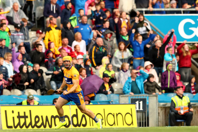 Jason McCarthy celebrates scoring the equalising point