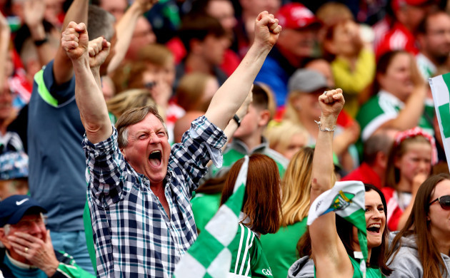 Limerick’s fans celebrate a late score