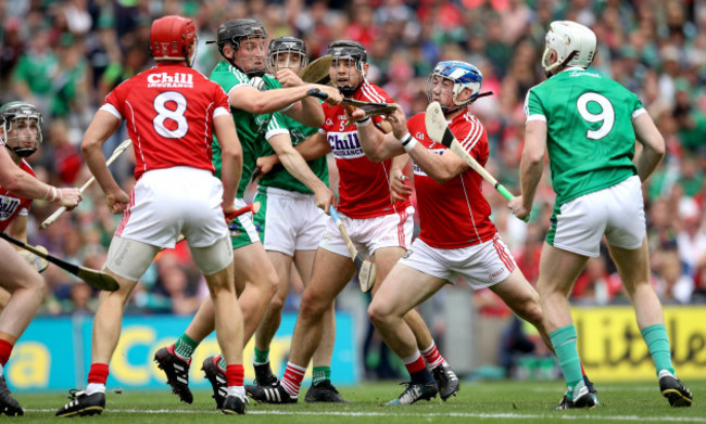 Bill Cooper, Sean O’Donoghue and Damien Cahalane with Peter Casey