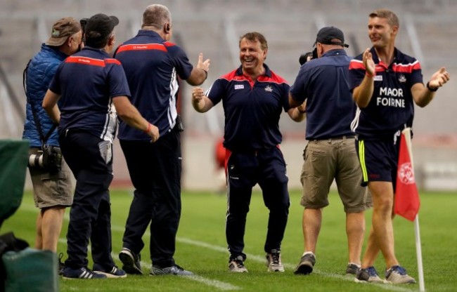 Denis Ring celebrates at the final whistle