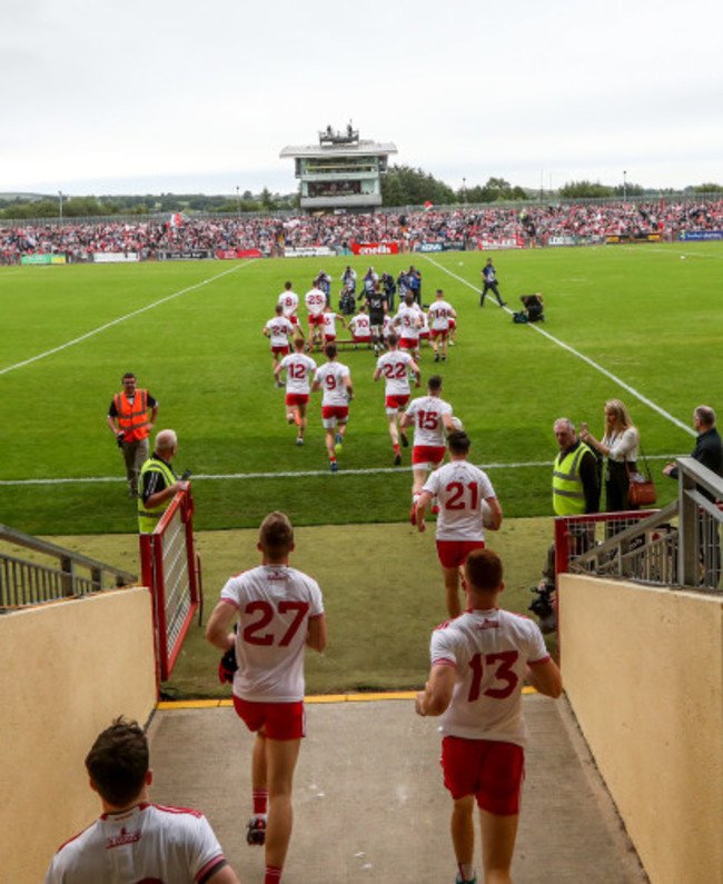 Tyrone take to the field