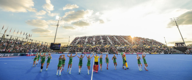 Ireland celebrate winning the shootout