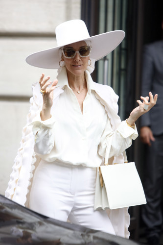 France: Celine Dion leaves her hotel in Paris