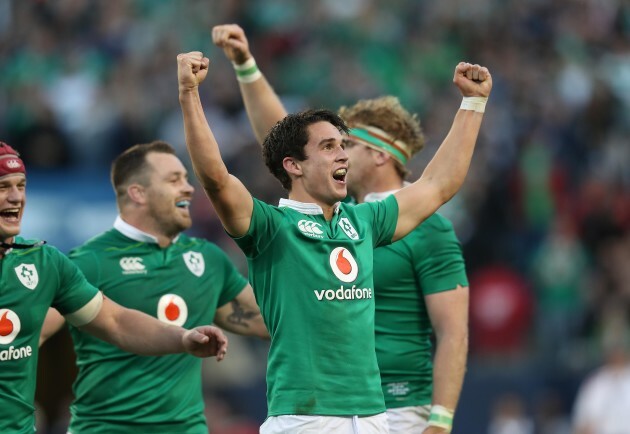 Joey Carbery celebrates winning