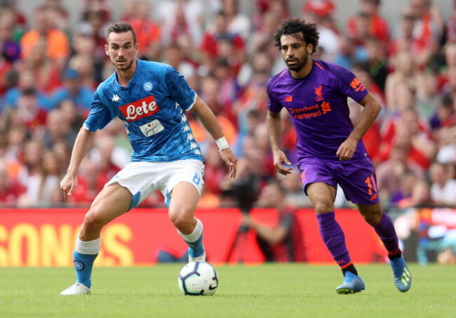 Fabian Ruiz with Mohamed Salah