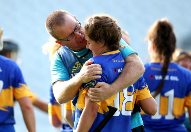 Bill Mullaney and Emma Fryday celebrate