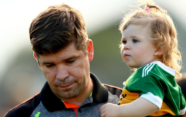 Eamonn Fitzmaurice and his daughter Faye after the game