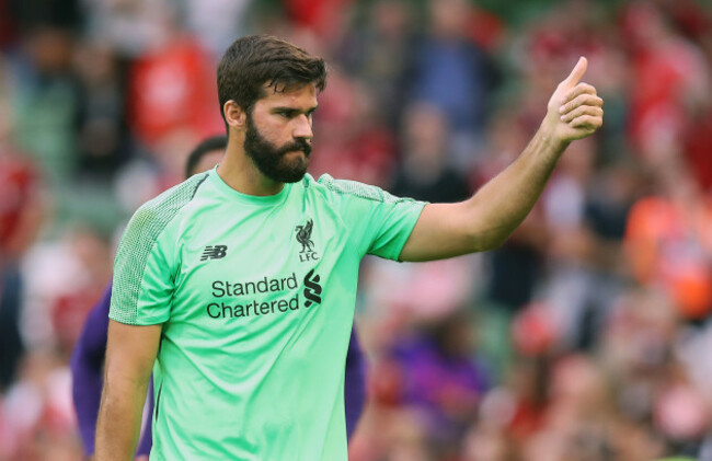 Alisson Becker after the game