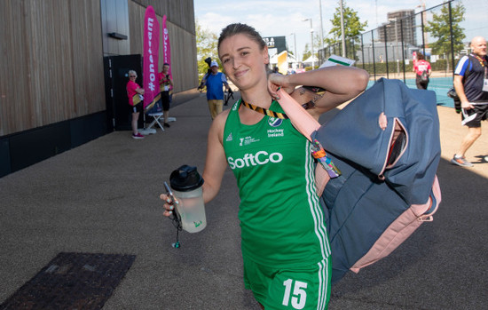 Gillian Pinder arrives before the game