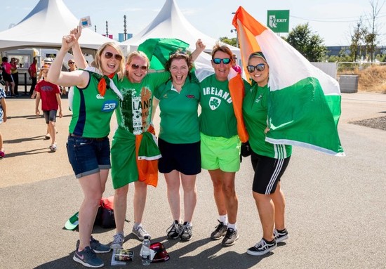 Ireland fans outside Lee Valley Stadium