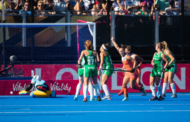 Kelly Jonker celebrates scoring their second goal