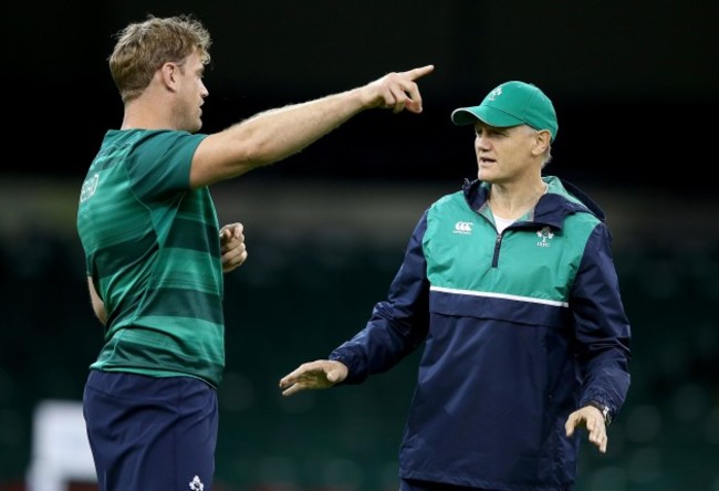 Joe Schmidt with Jamie Heaslip