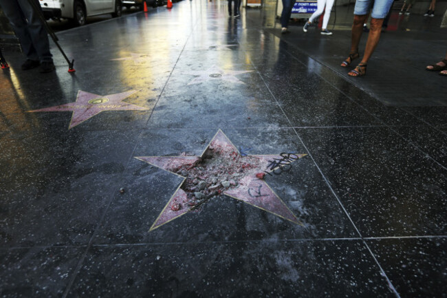 Not Real News Trump Star Vandalized