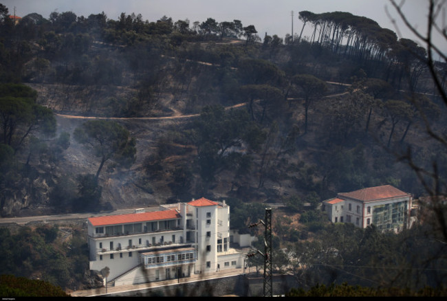 Forest fire in the Algarve, in the Serra de Monchique