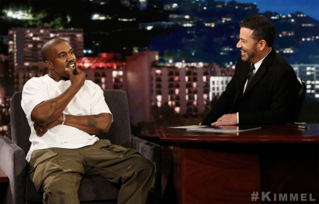 Kanye West on Jimmy Kimmel Credit: ABC/Randy Holmes