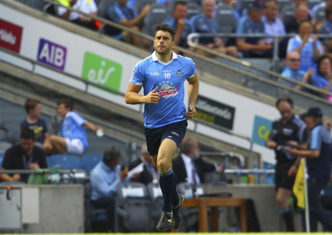 Bernard Brogan enters the pitch