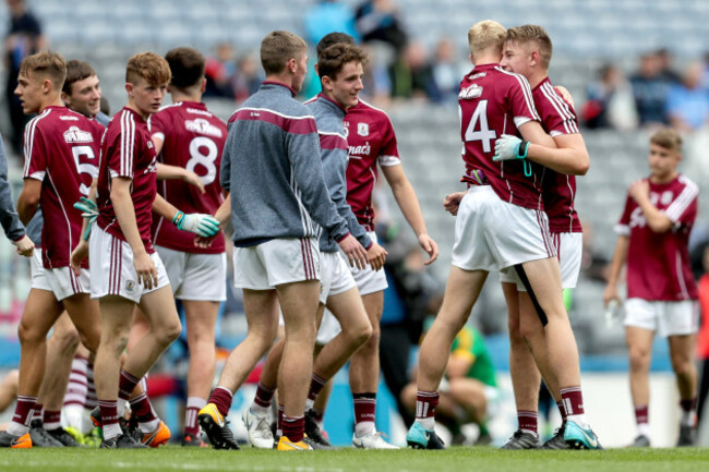 Galway players celebrate winning