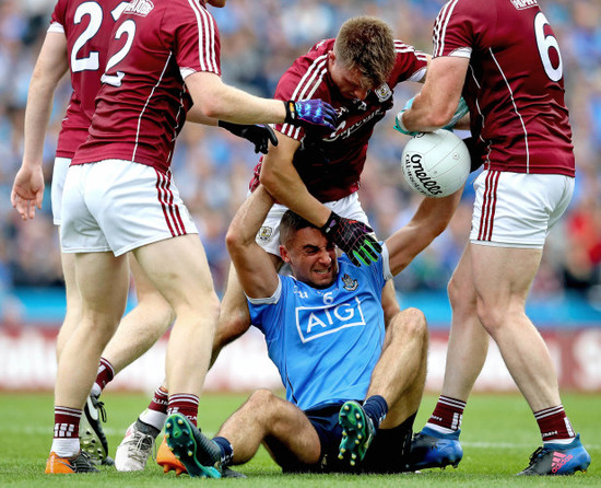 James McCarthy with Declan Kyne, Eoghan Kerin and Gareth Bradshaw