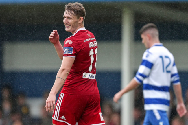 Kieran Sadlier celebrates scoring a penalty goal