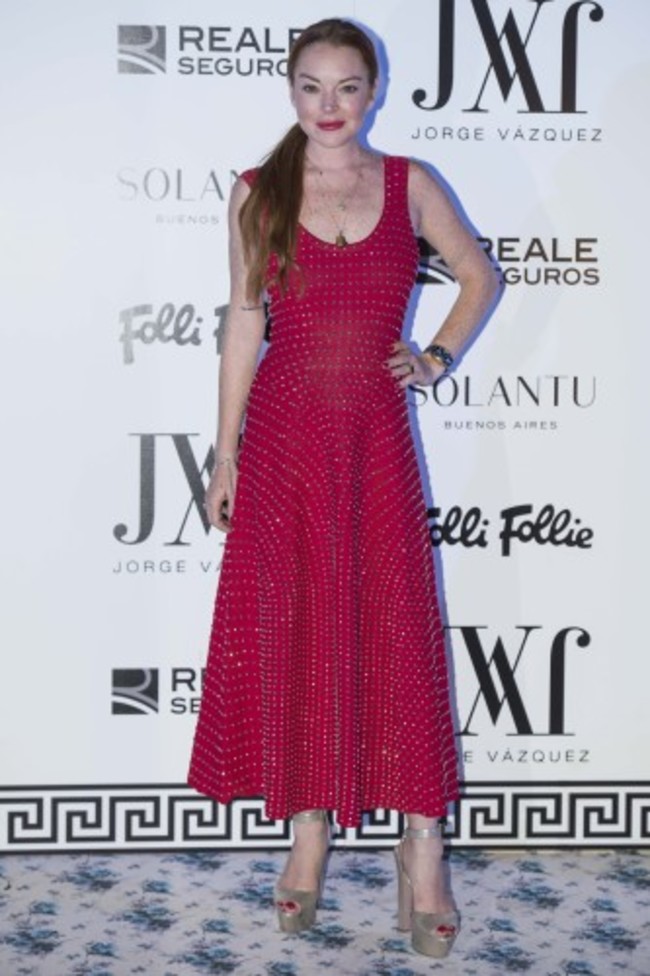 Lindsay Lohan At Jorge Vazquez Collection Presentation - Madrid
