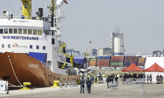 Refugee Rescue Ship 'Aquarius' arrived in Spain