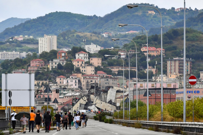 ITALY-GENOA-MOTORWAY BRIDGE-COLLAPSE