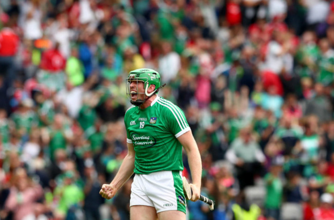 Shane Dowling celebrates at the final whistle