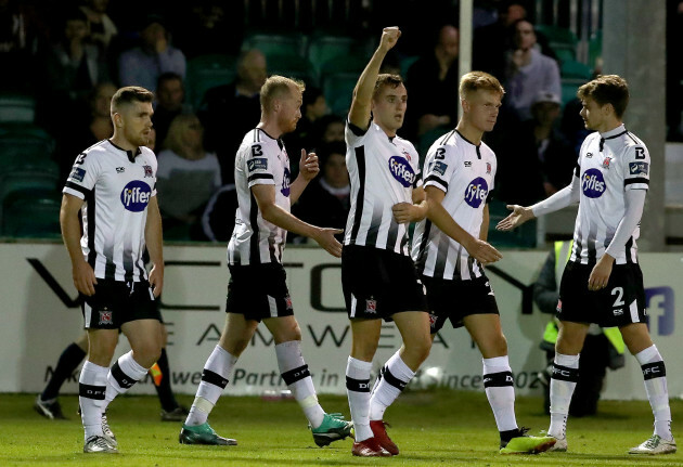 Dylan Connelly celebrates scoring a goal