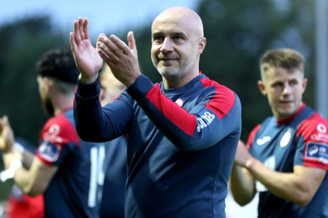 Gerard Lyttle celebrates after the game