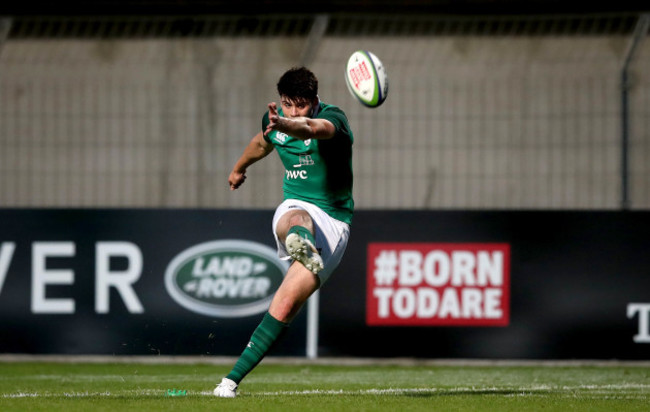 Harry Byrne kicks a conversion