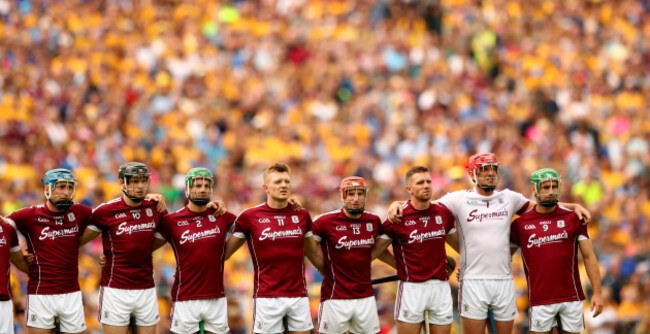 Conor Cooney, Joseph Cooney, Adrian Tuohey, Joe Canning, Conor Whelan, Aidan Harte, goalkeeper James Skehill and David Burke