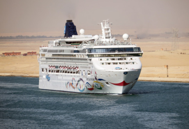 Cruise ship in the Suez Canal
