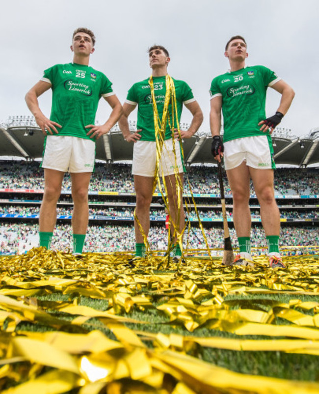 David Reidy, Barry Nash and Kevin Downes after the game