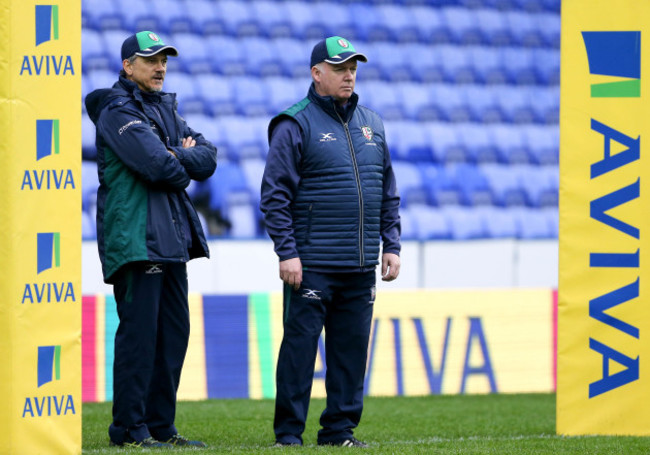 Les Kiss and Declan Kidney before the game