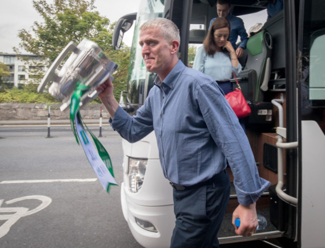 John Kiely arrives at Heuston Station