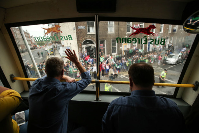 John Kiely salutes the crowds