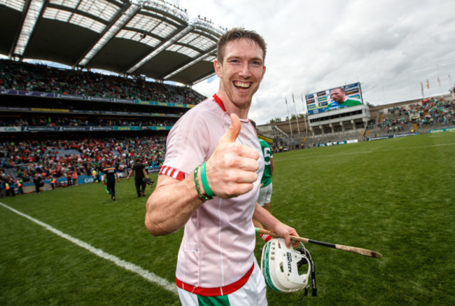 Seamus Hickey celebrates