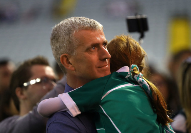 John Kiely with his daughter Aoife