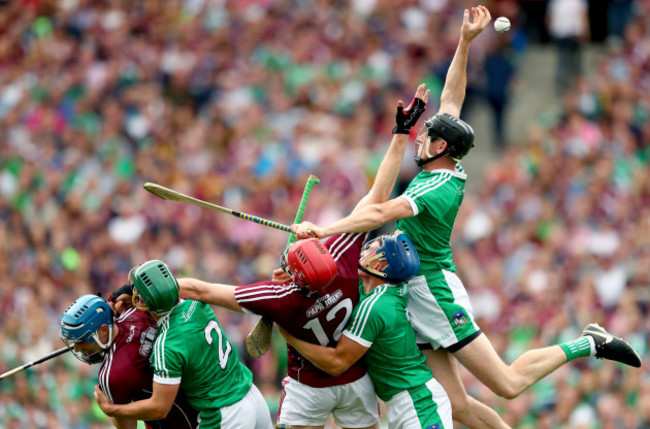 Conor Cooney and Jonathan Glynn with Sean Finn, Mike Casey and Diarmaid Byrnes