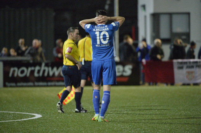 Killian Brennan dejected after the game