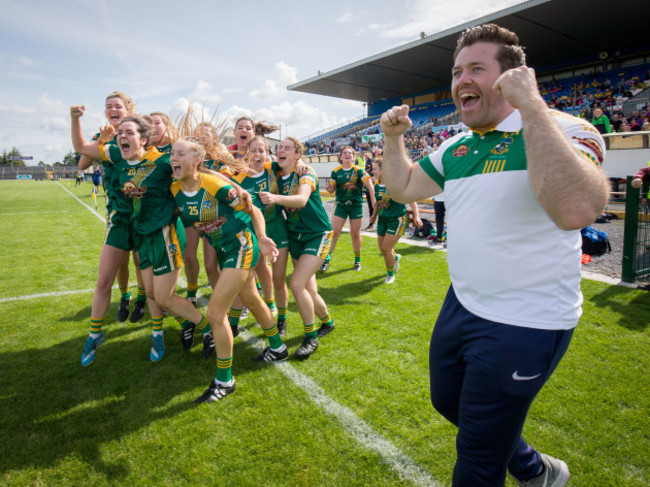 Eamonn Murray celebrates at the final whistle